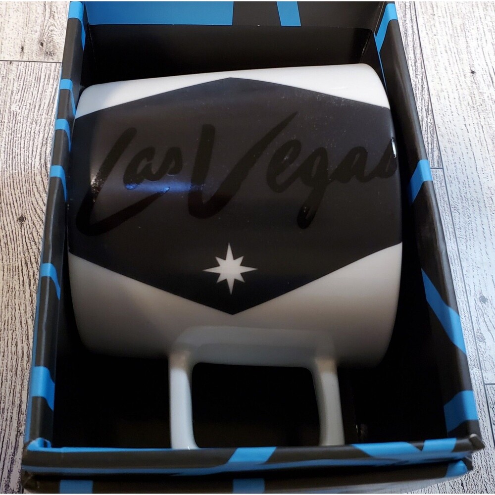 Starbucks Las Vegas Black  White Coffee Mug Cup 14 oz 2014 Limited Edition  Box